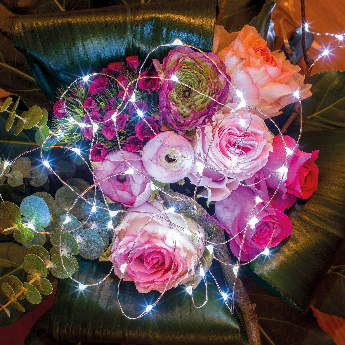 Micro LED string lights (20 LED cool white lights)