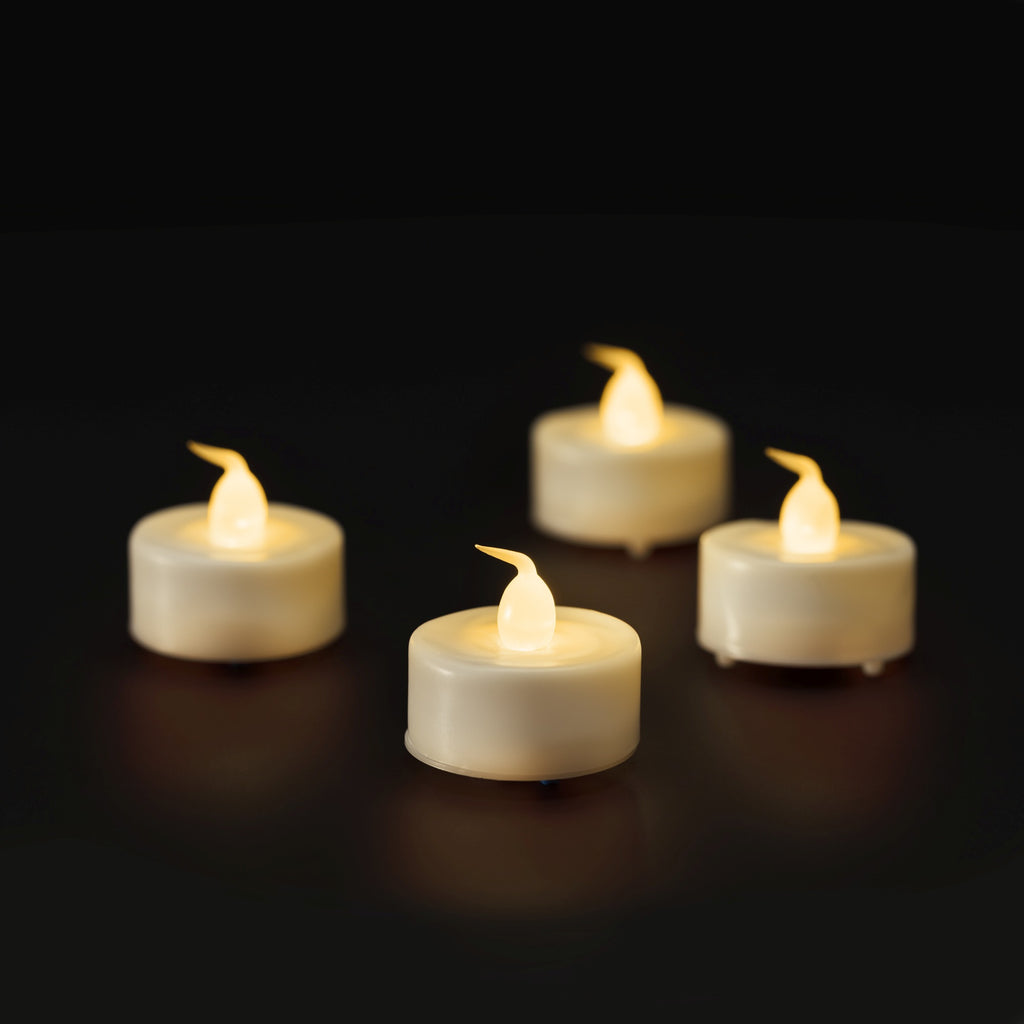 Box of 4 LED tealights with timer