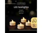 Box of 4 LED tealights with timer