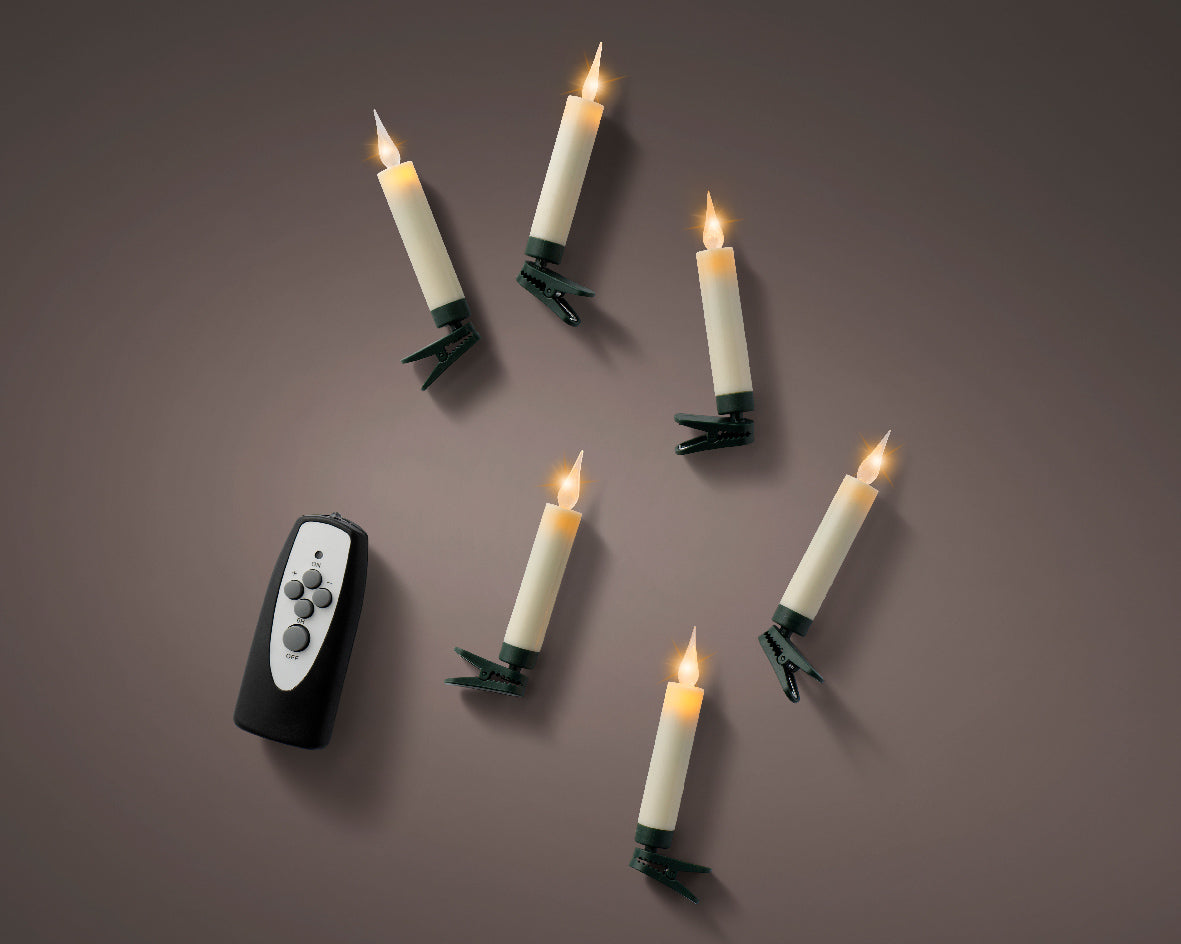 LED battery operated white candle lights - Set of 10