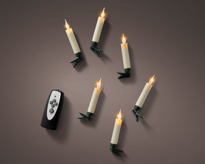 LED battery operated white candle lights - Set of 10