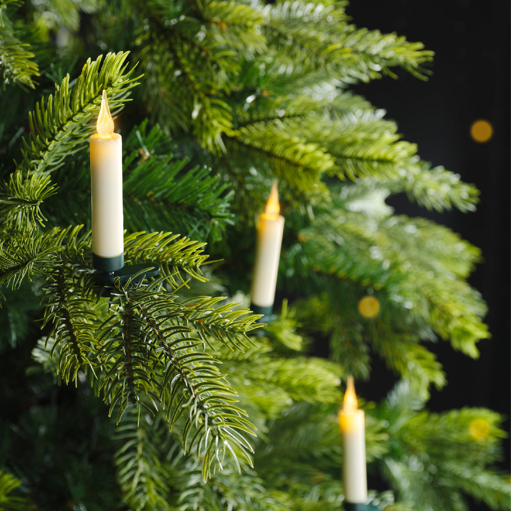 LED battery operated white candle lights - Set of 10
