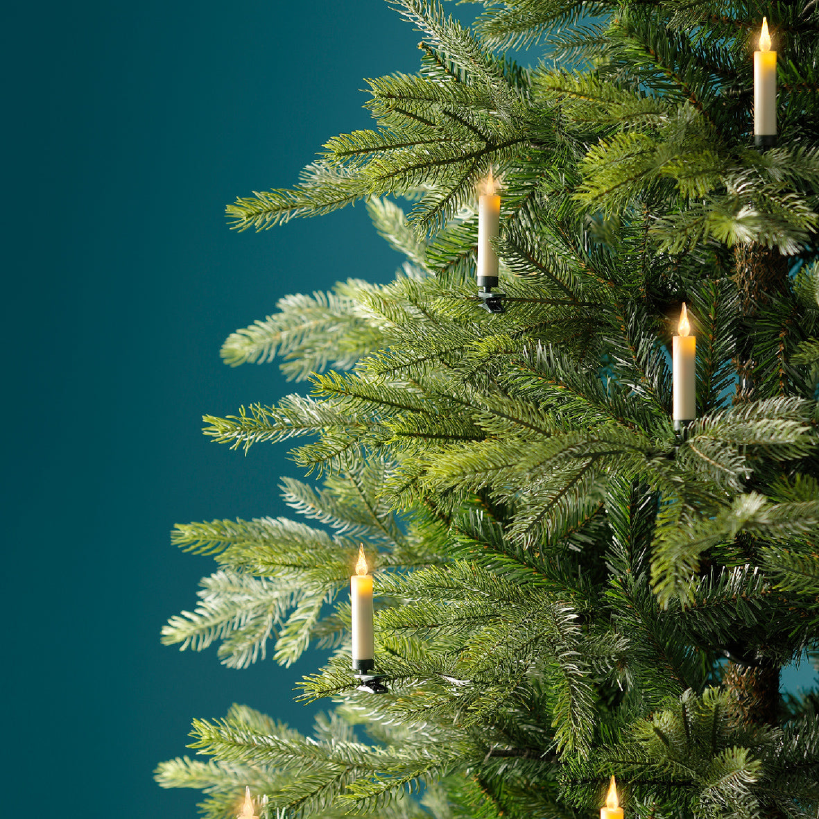 LED battery operated white candle lights - Set of 10