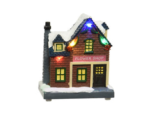 Micro LED Battery Operated Houses 4 ass