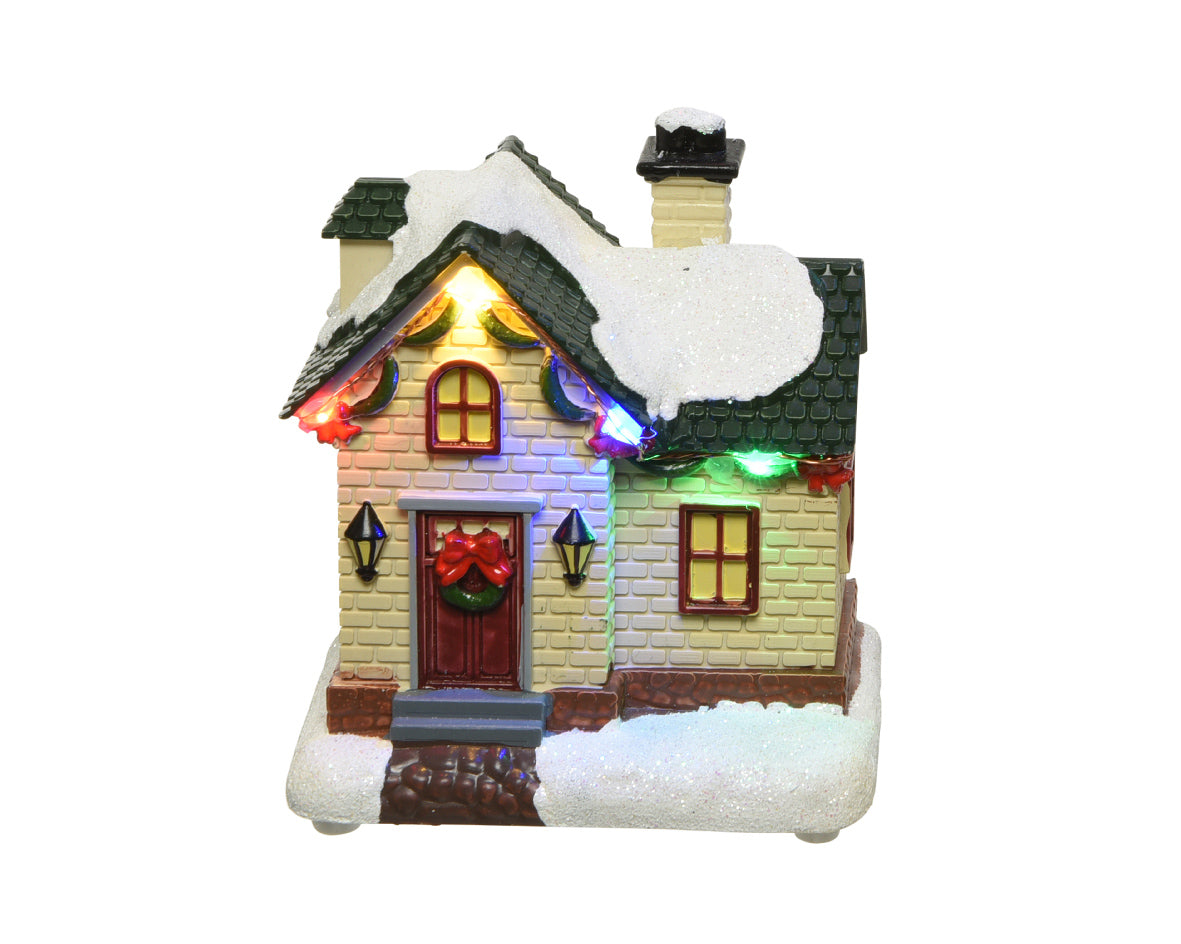 Micro LED Battery Operated Houses 4 ass