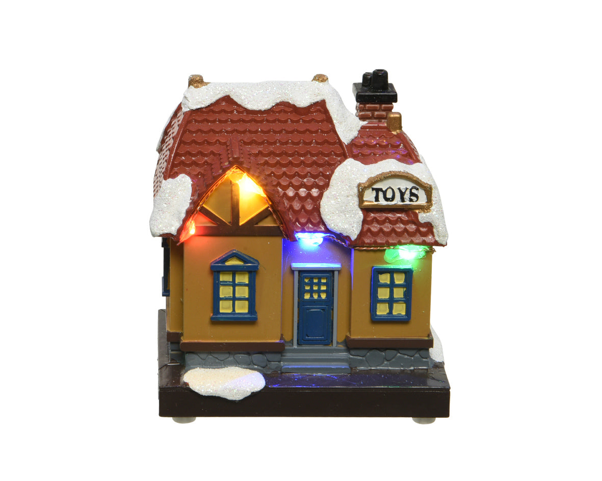 Micro LED Battery Operated Houses 4 ass