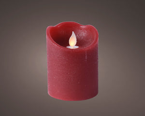 Oxblood flicker effect battery op candle