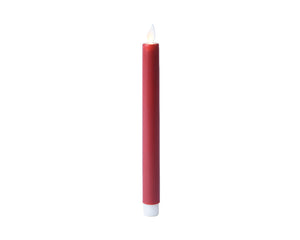 Oxblood flicker effect battery op candle (24cmH)