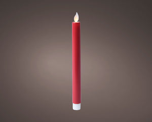 Christmas red flicker effect battery op candle (24cmH)