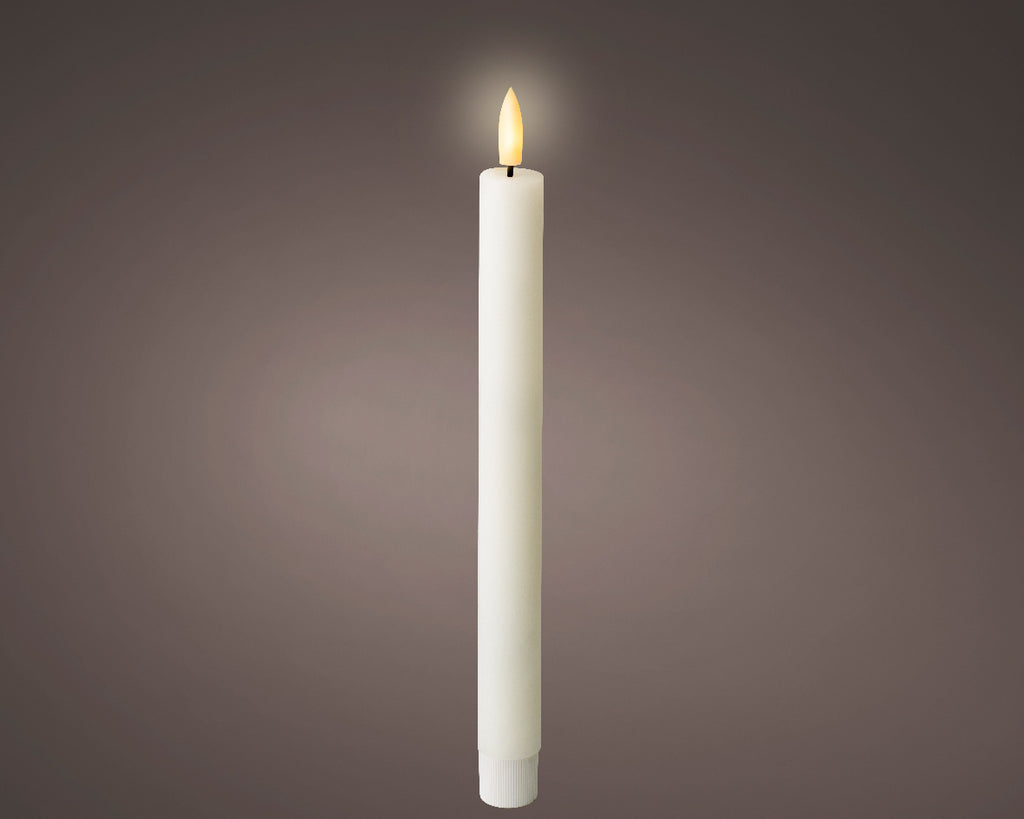 White LED wick dinner candle