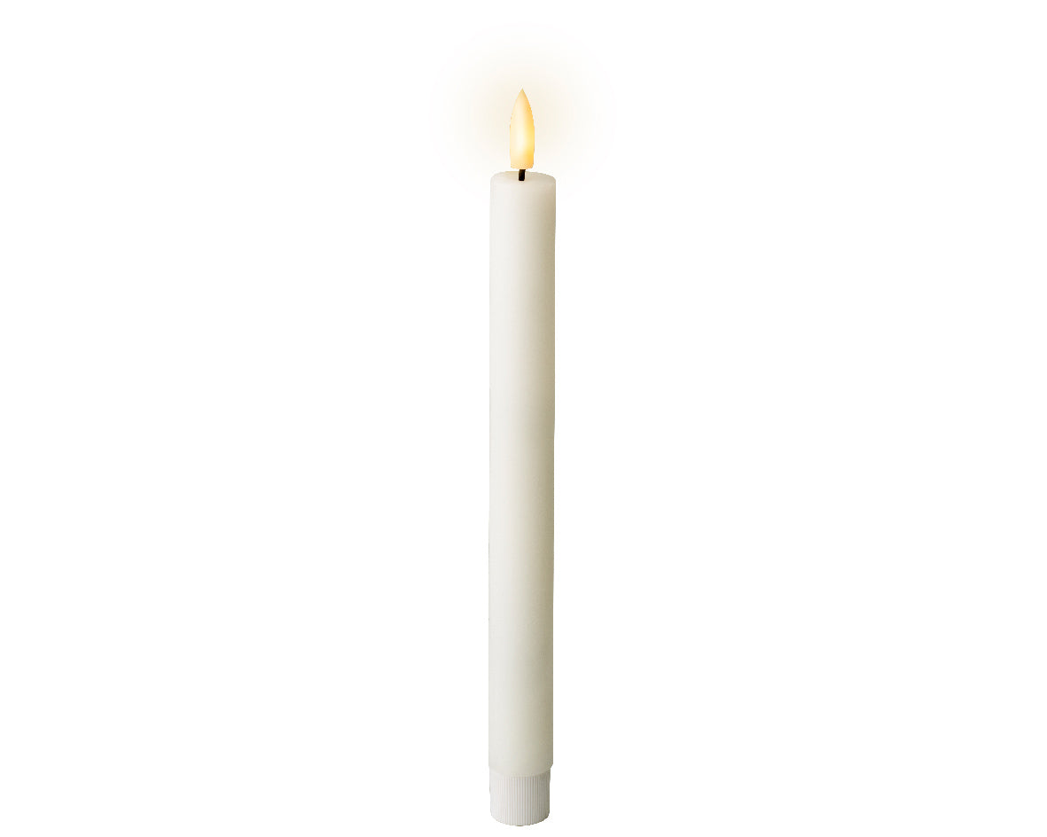 White LED wick dinner candle