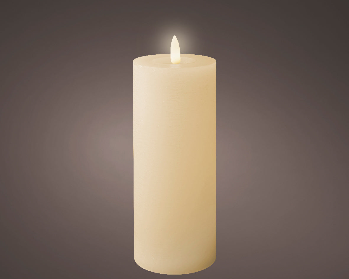 Cream LED wick candle (19cmH)