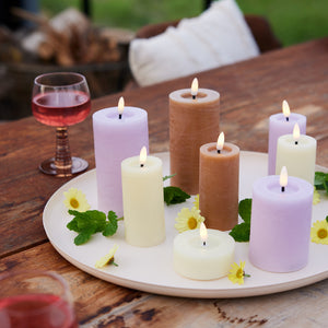 Cream LED wick candle (19cmH)