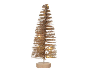 Micro LED battery operated warm white gold mini tree (20cmH)