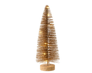 Micro LED battery operated warm white gold mini tree (30cmH)