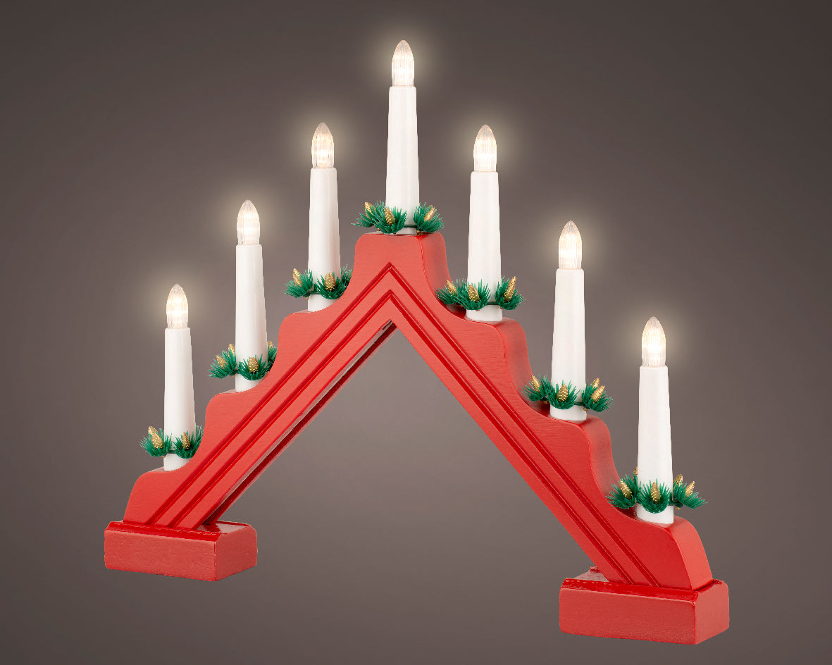 Candle Arch/Bridge in Christmas red