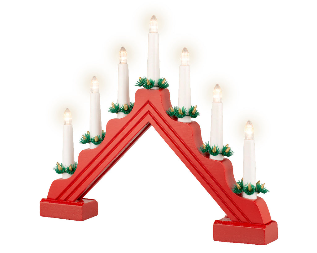 Candle Arch/Bridge in Christmas red