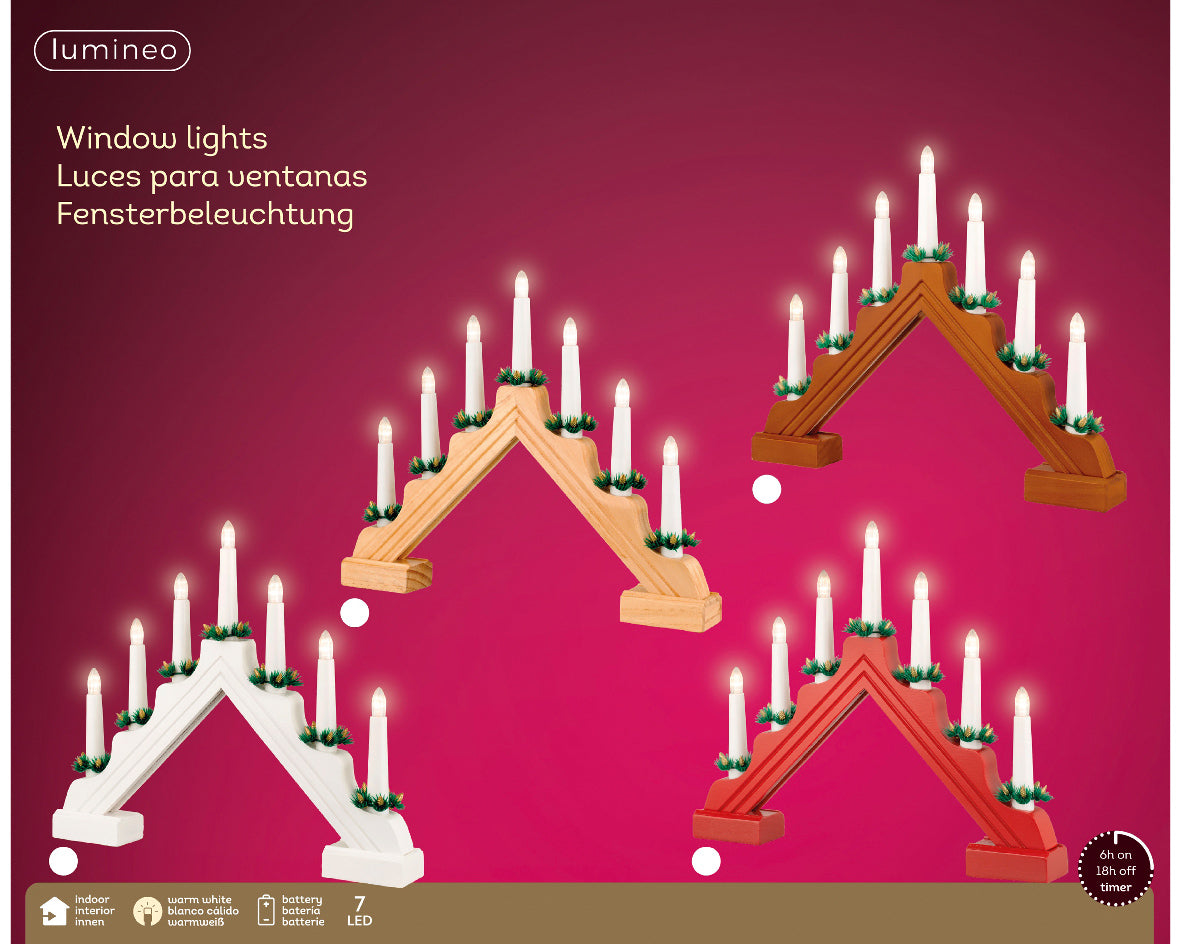 Candle Arch/Bridge in Christmas red