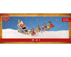 Micro LED Santa with sleigh and reindeers scene