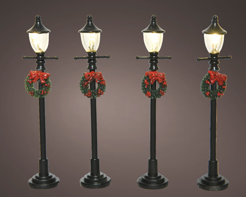 LED street lamp indoor decorations - set of 4