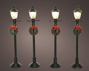 LED street lamp indoor decorations - set of 4