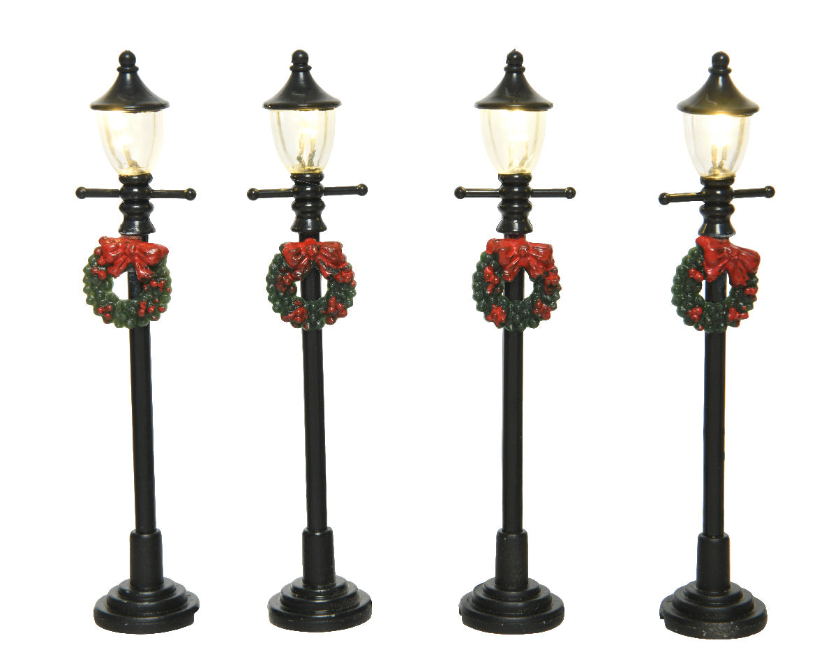 LED street lamp indoor decorations - set of 4