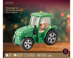 Festive LED water spinner green tractor