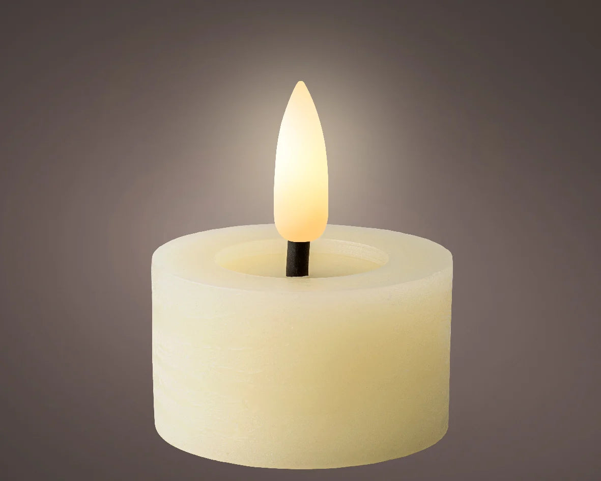 Cream LED battery operated tealights - Set of 2