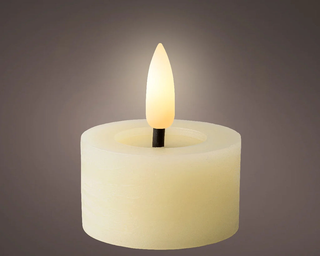 Cream LED battery operated tealights - Set of 2