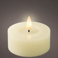 Cream LED battery operated tealight with timer