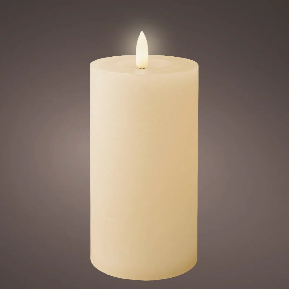 LED white wax candle (15cmH)