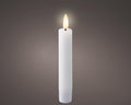 White LED short dinner candles (14.5cmH) -Set of 2