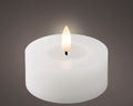 White LED battery operated tealights 7cm Dia - Set of 2