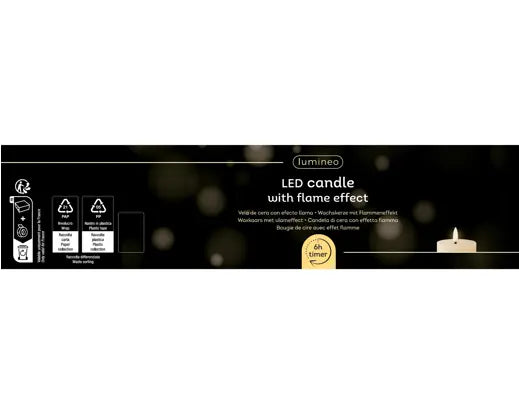 LED white wax candle ( 19cmH )