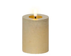 Gold LED wax pillar candle (11.2cmH)