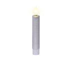 Silver LED dinner candle (14.5cmH) - Set of 2
