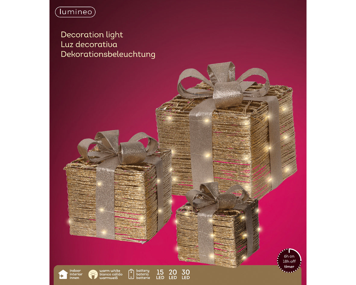 Micro LED Battery Operated Giftbox Decorations