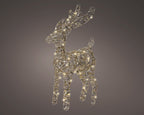 LED battery operated gold reindeer, 37cm
