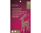 LED battery operated gold reindeer, 37cm