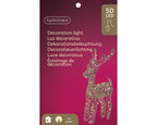 LED battery operated gold reindeer, 55cm