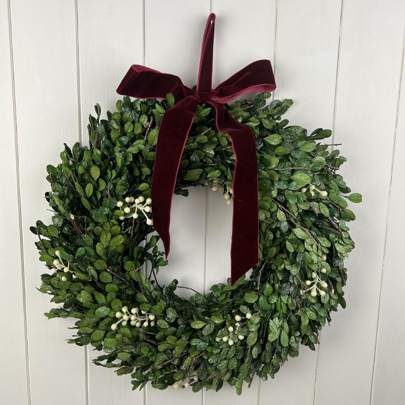 Mistletoe wreath with bow - 35cm