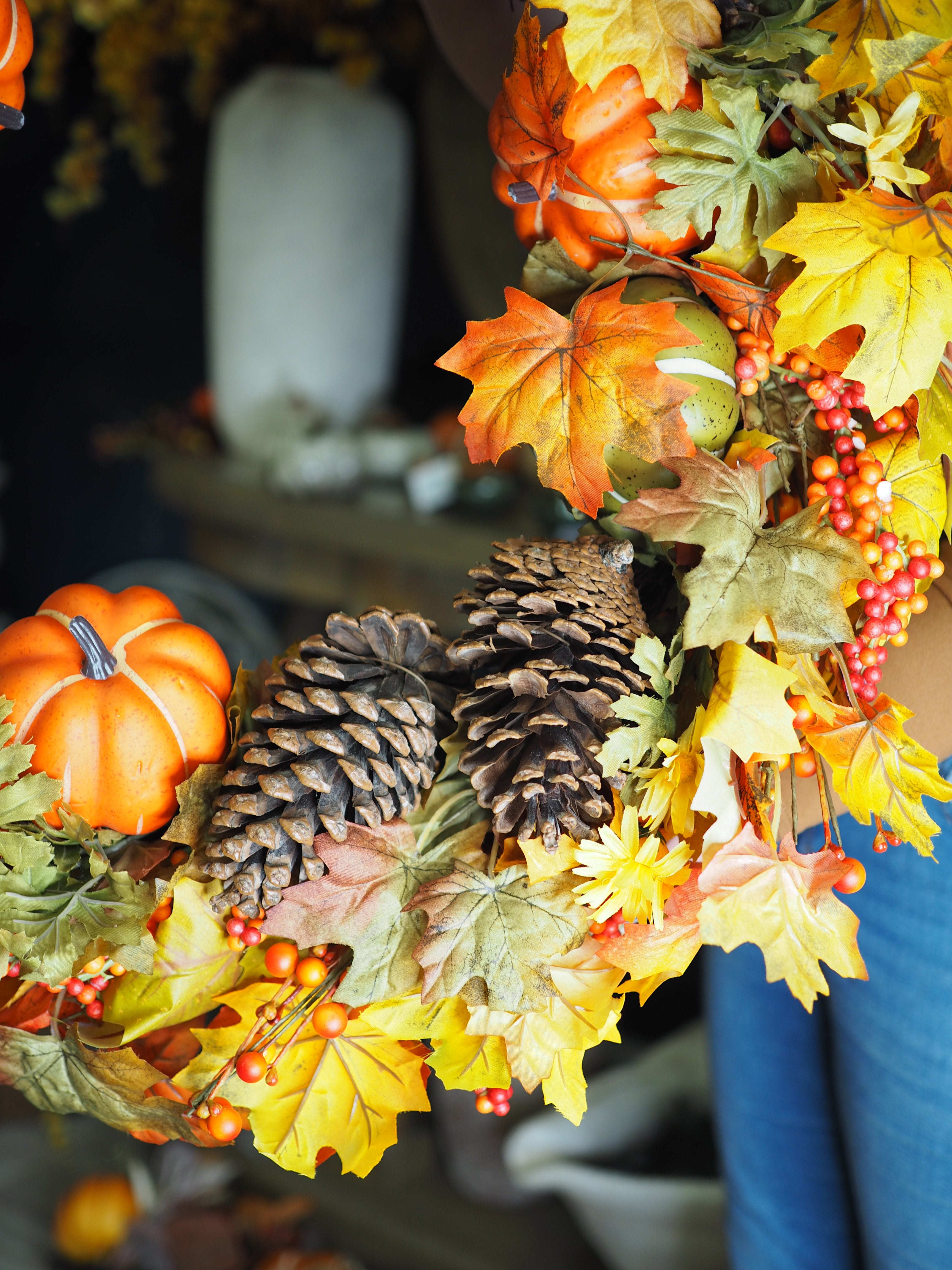 Autumnal pumpkin wreath