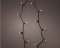 48 LED battery operated cool white lights on black wire (in/outdoor)