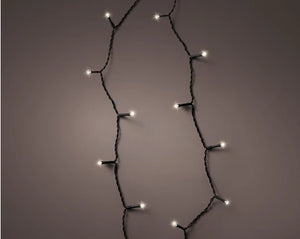 96 LED battery operated warm white lights on black wire (in/outdoor)