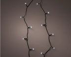 192 LED battery operated cool white lights on black wire (in/outdoor)
