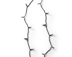 Outdoor 192 LED battery operated warm white lights on black cable