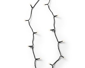 Outdoor 192 LED battery operated warm white lights on black cable
