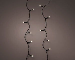 48 LED Battery Operated Warm White Lights on Black Cable