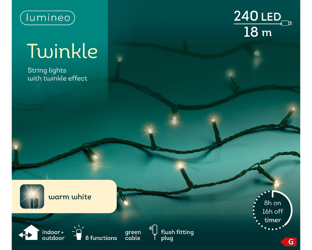 240 LED Twinkle Tree Lights Warm white