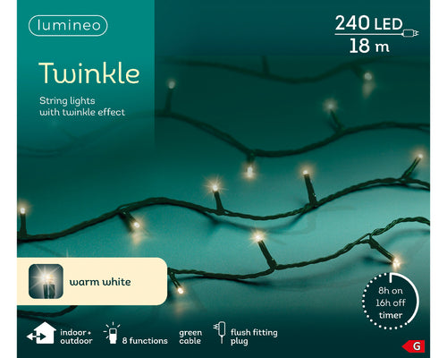 240 LED Twinkle Tree Lights Warm white